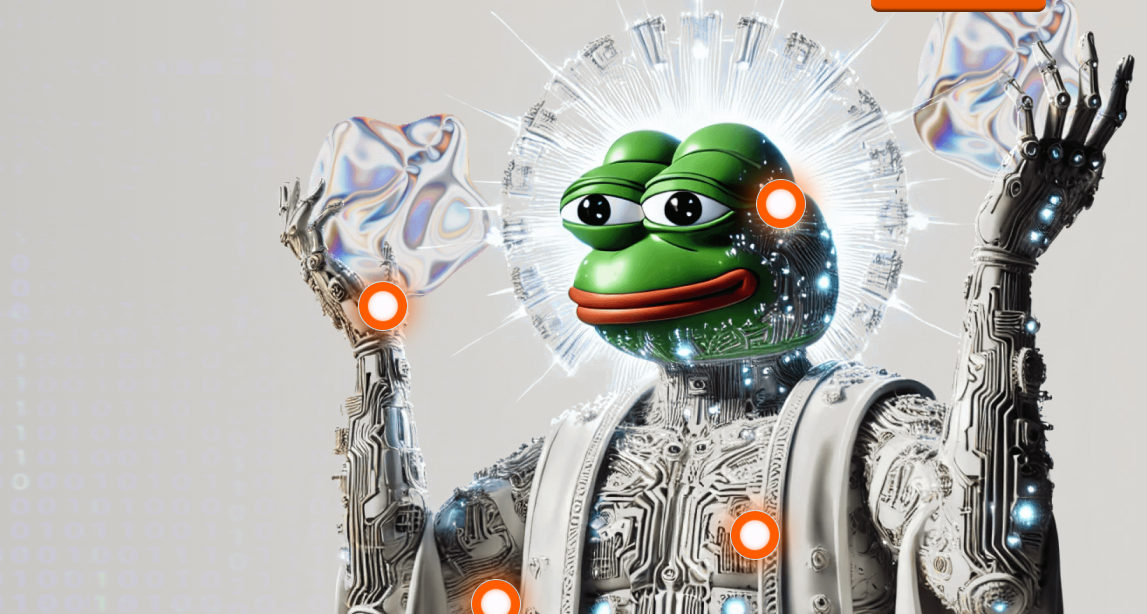 شعار وكيل Mind of Pepe على هيئة ضفدع بشري