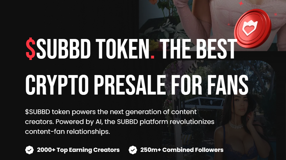 إعلان ترويجي لعملة SUBBD يرشحها كأفضل اكتتابات الكريبتو لمعجبي صناعة المحتوى