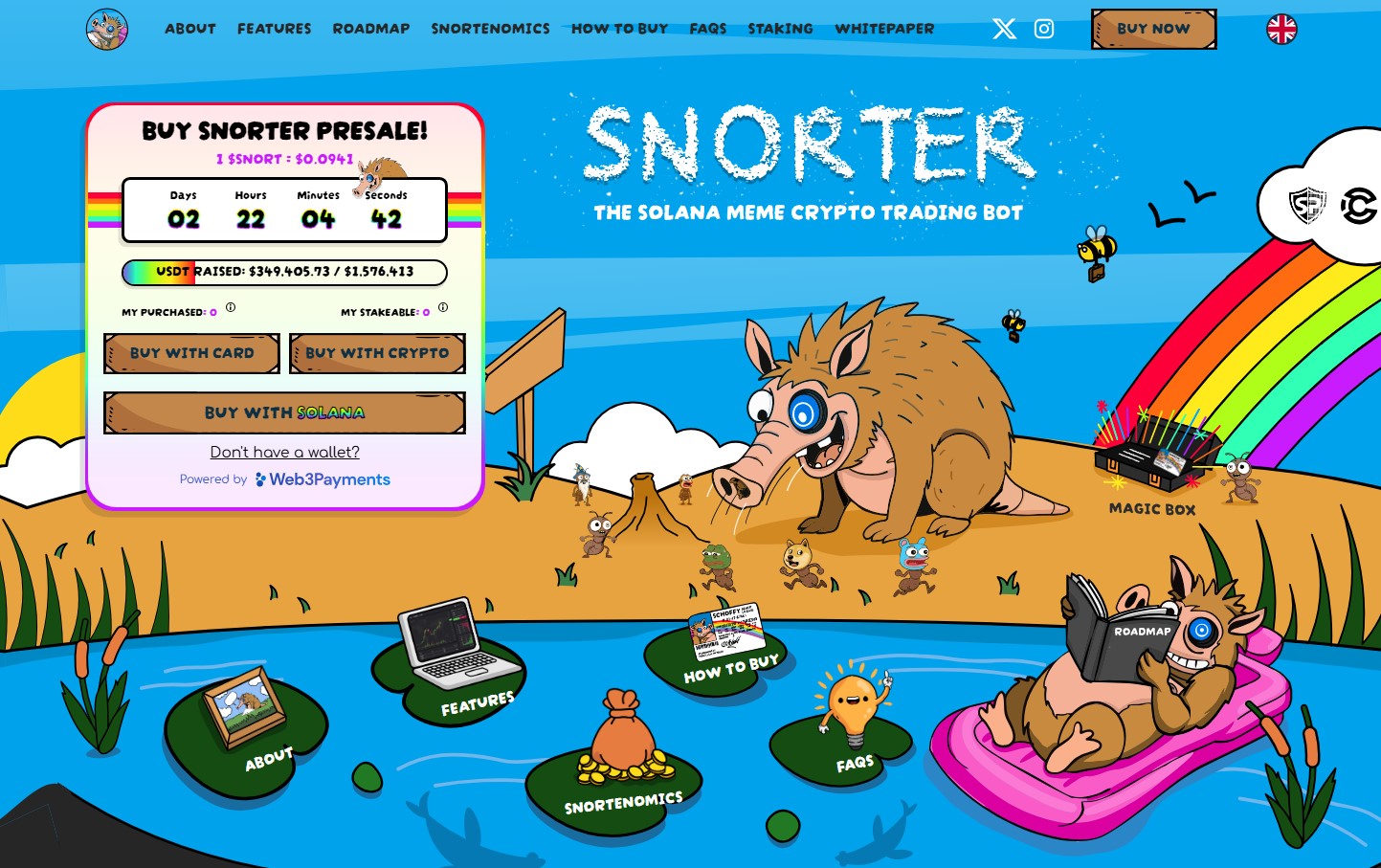 موقع البيع المسبق لعملة Snorter