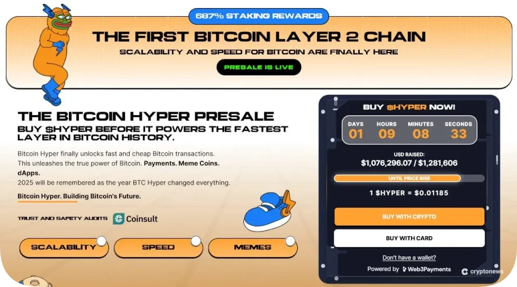 Bitcoin Hyper (HYPER) – تسريع شبكة بيتكوين وتحسين الأداء مع فرص استثمارية مبكرة