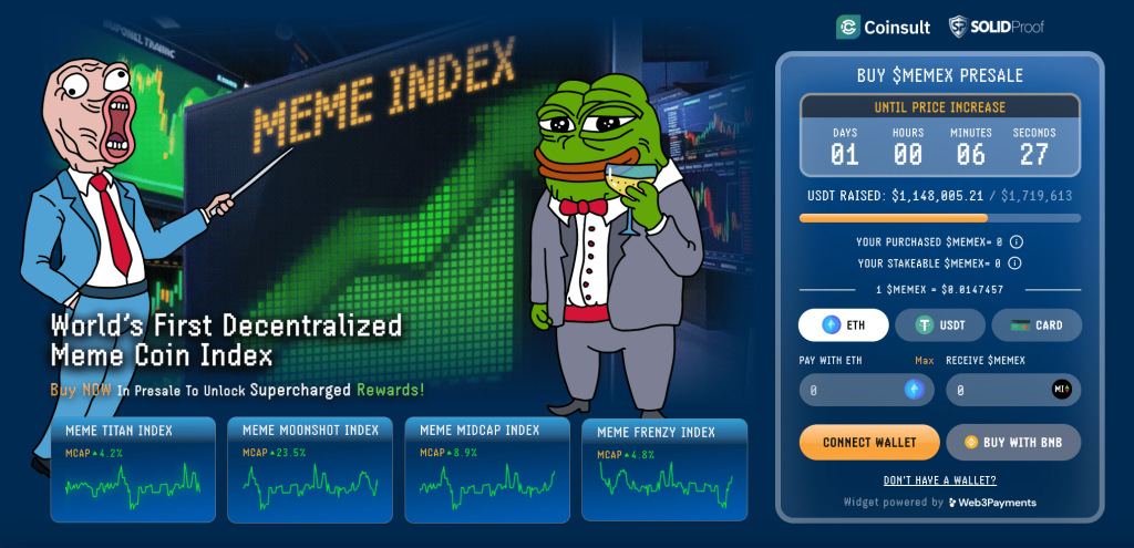 Meme Index - обещаващи криптовалути в предварителна продажба