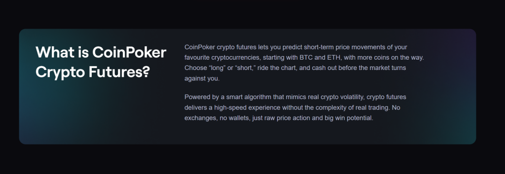 Какво е CoinPoker Crypto Futures?
