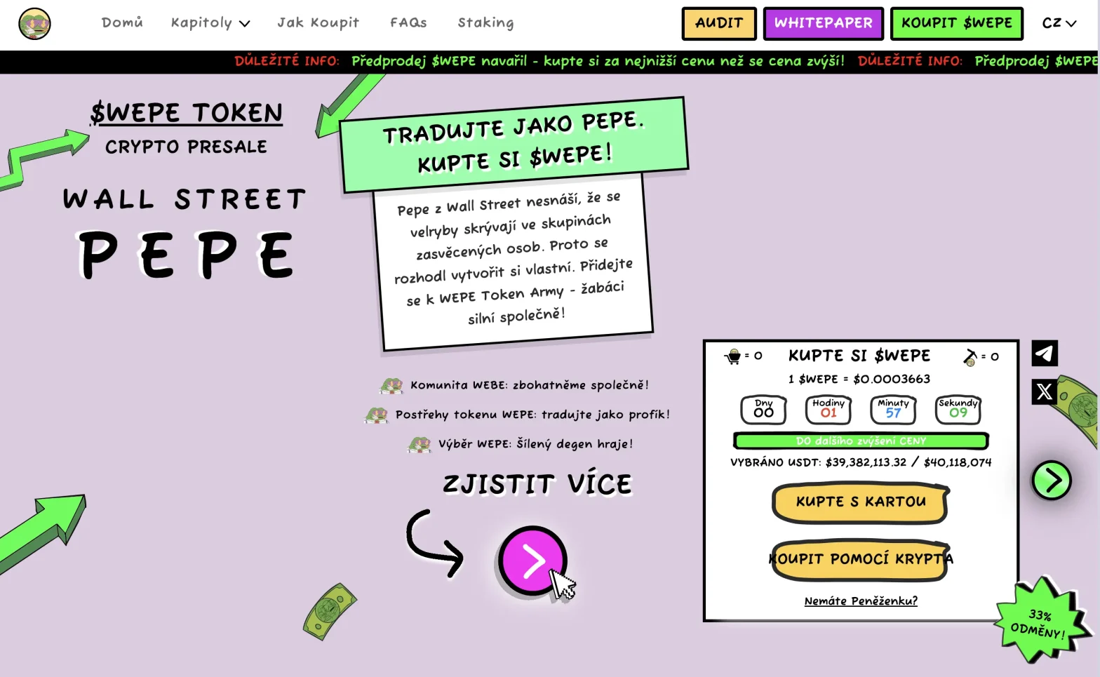 Cenová predikce Wall Street Pepe (WEPE)