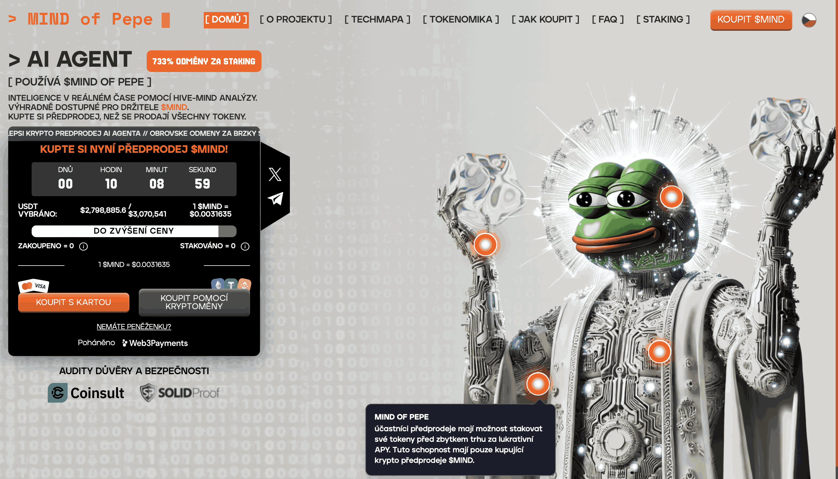  mind of pepe- nejlepší meme coiny ke koupi