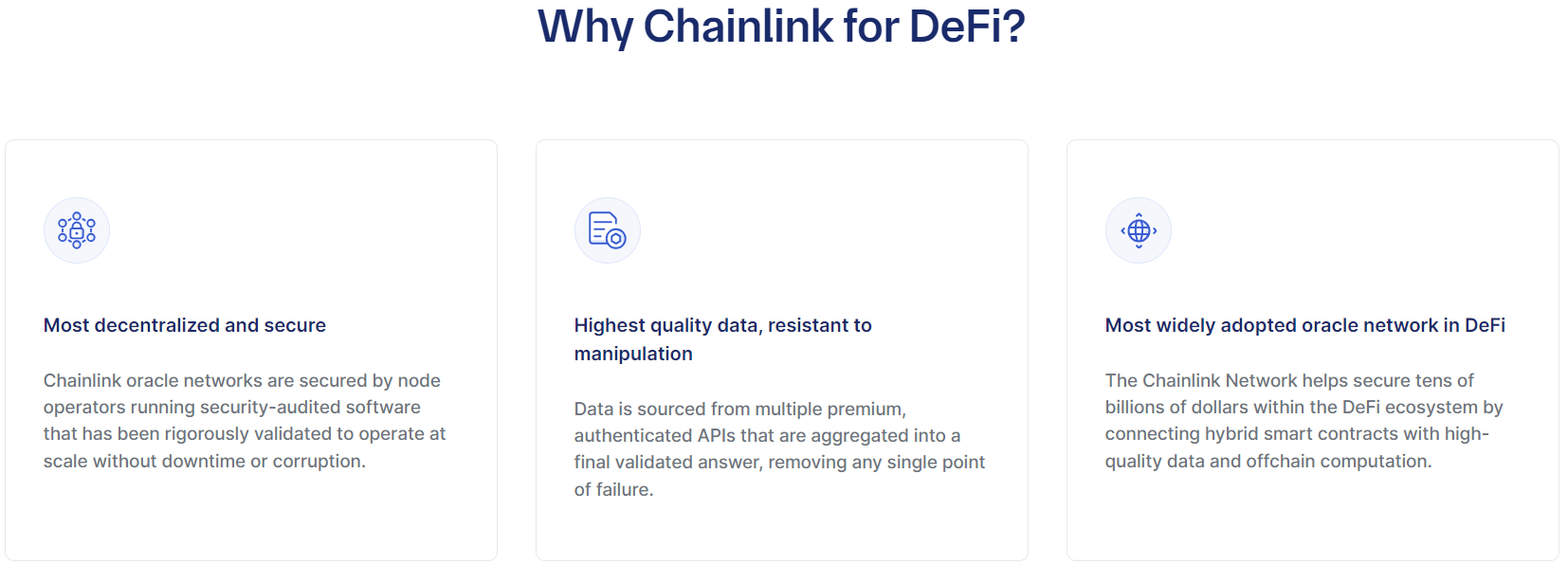 ChainLink v DeFi