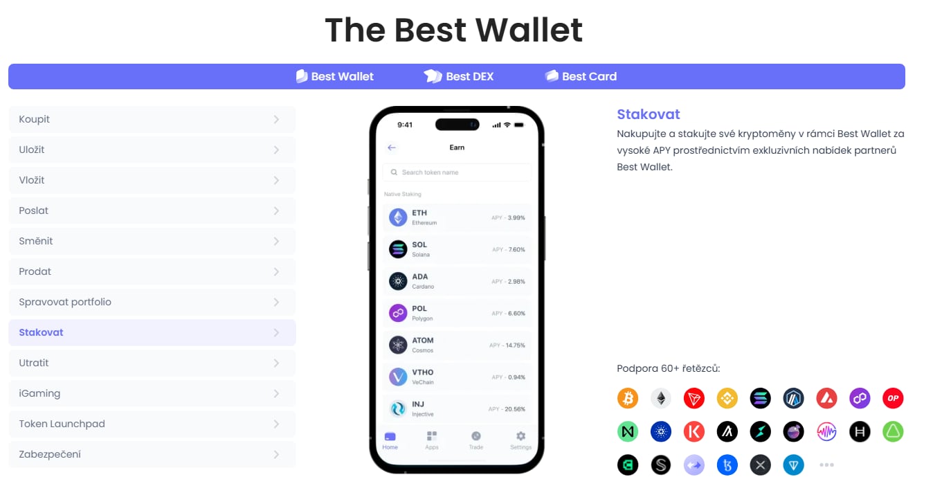 krypto peněženka Best Wallet