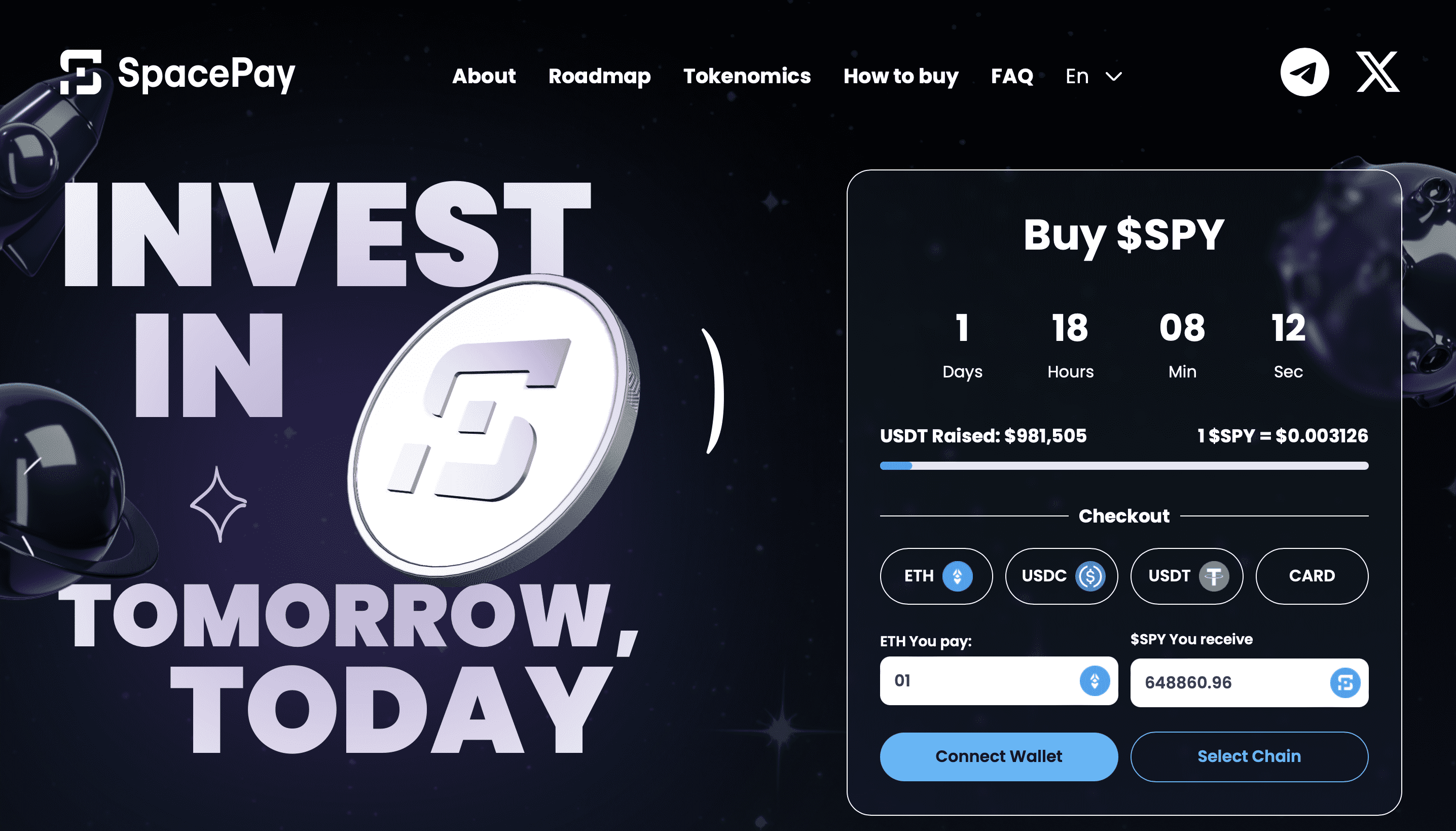 SpacePay nové ethereum ICO