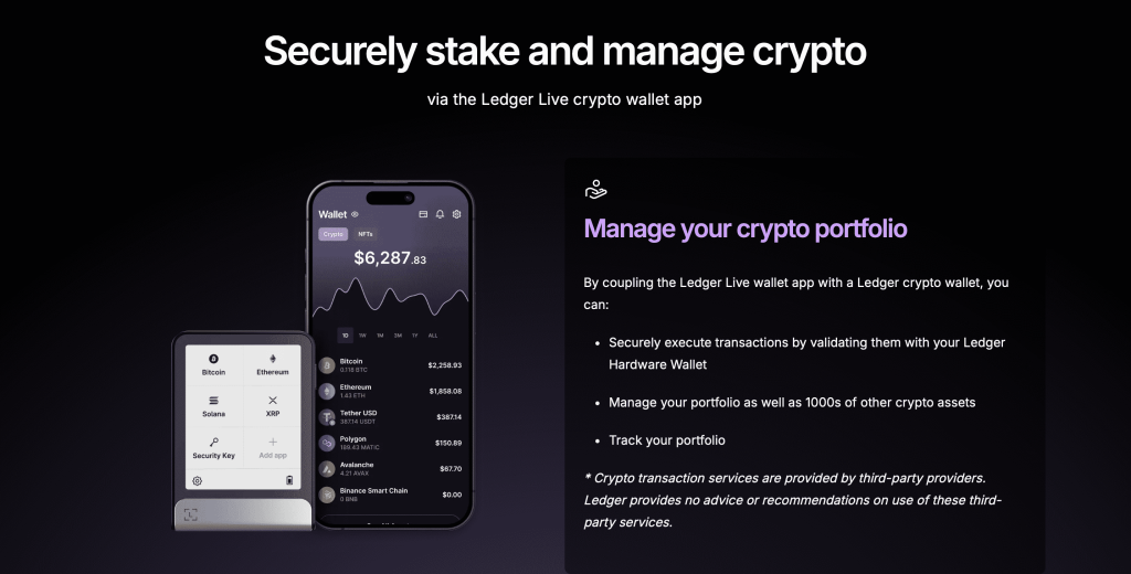 Ledger Live, bitcoin peněženka