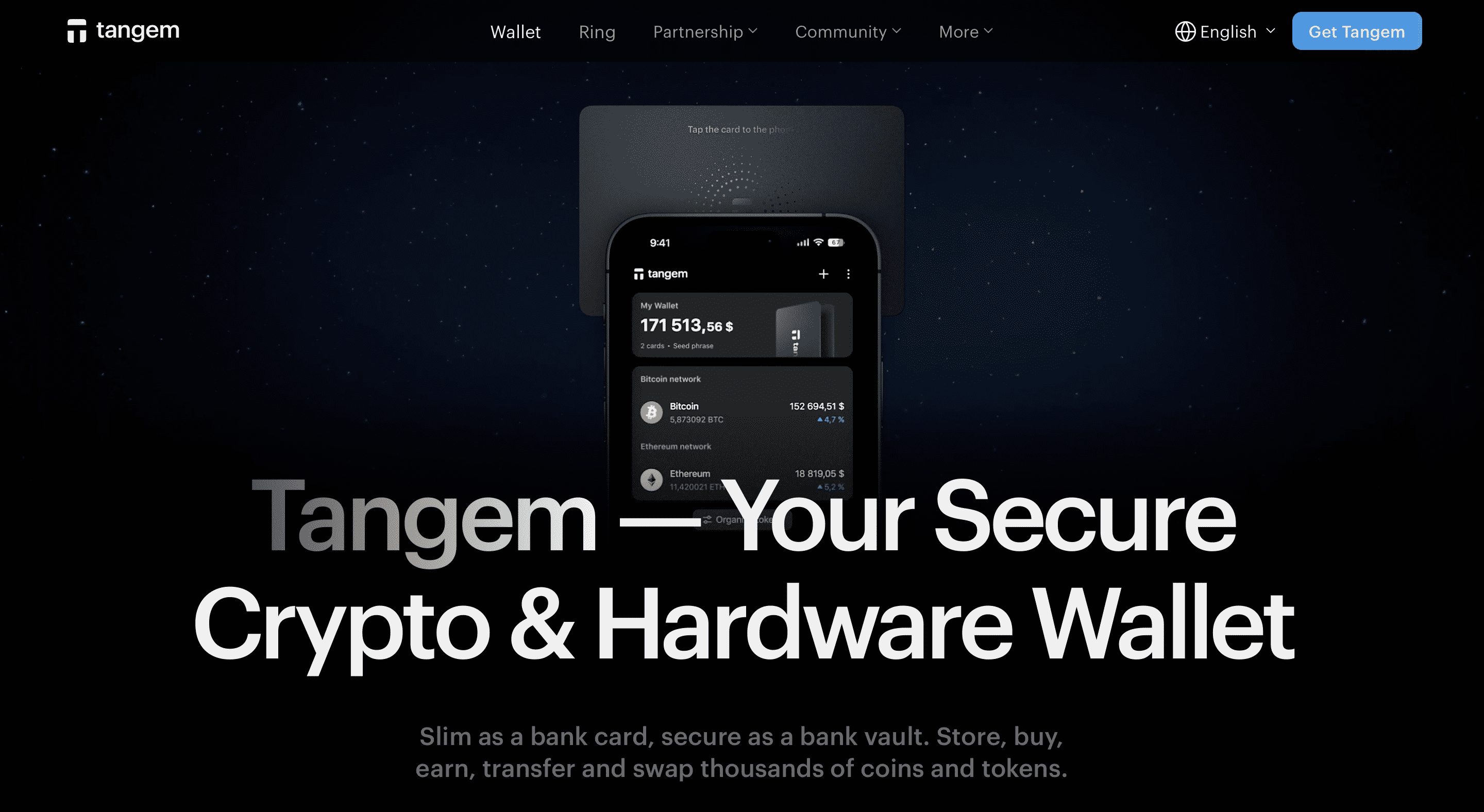 bitcoin peněženka tangem 