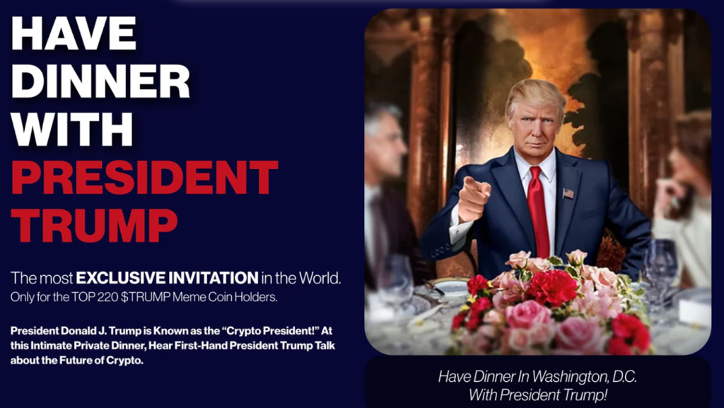 Promo kryptoměny $TRUMP pro top 220 držitelů
