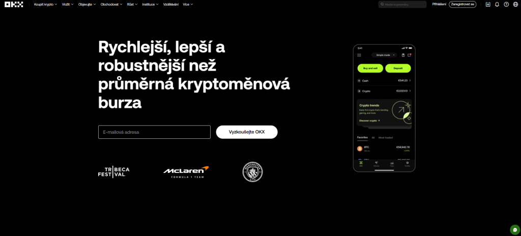 Oficiální webové stránky futures burzy OKX