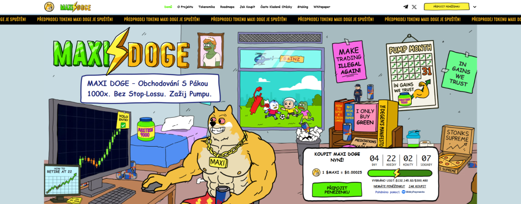 Oficiální web a jak koupit Maxi Doge