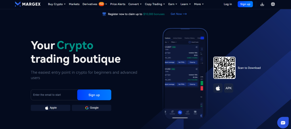 Mobilní krypto peněženka Margex Wallet