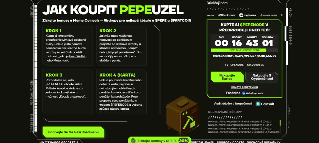 Jak koupit pepenode - oficiální stránky