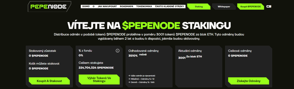 Pepenode staking