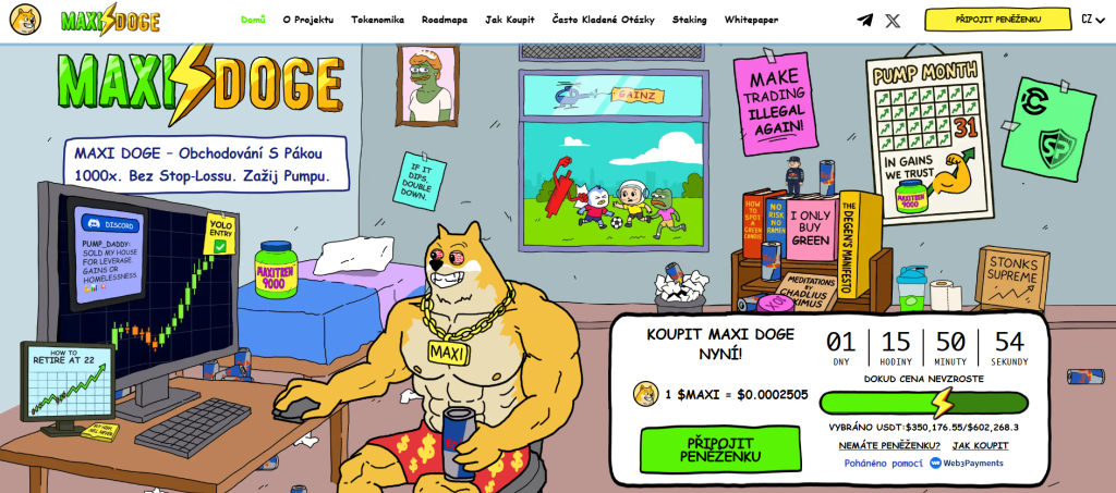 Oficiální web projektu Maxi Doge