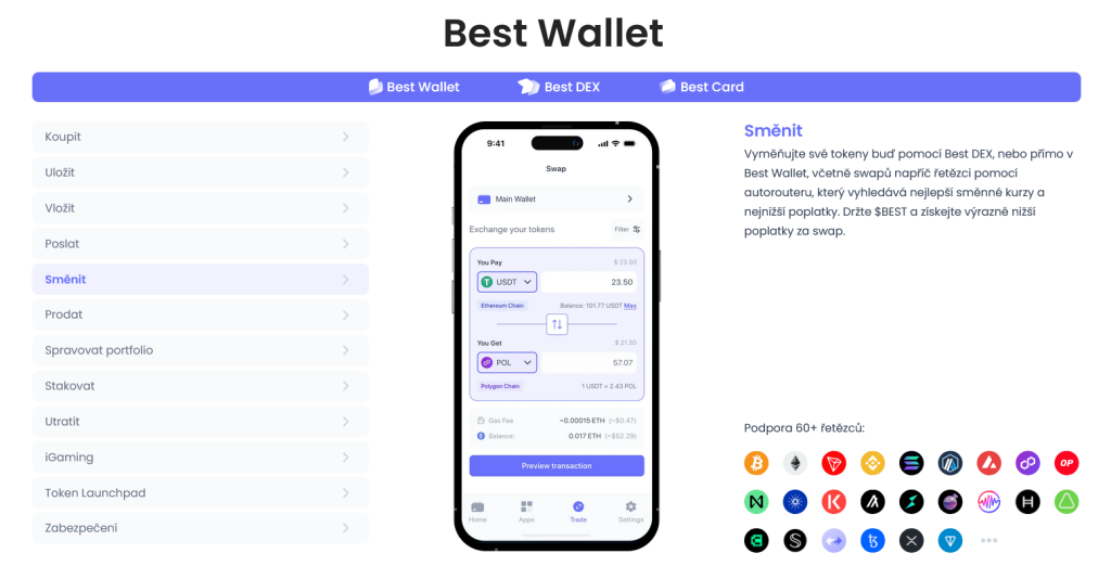 best wallet swap kryptoměn