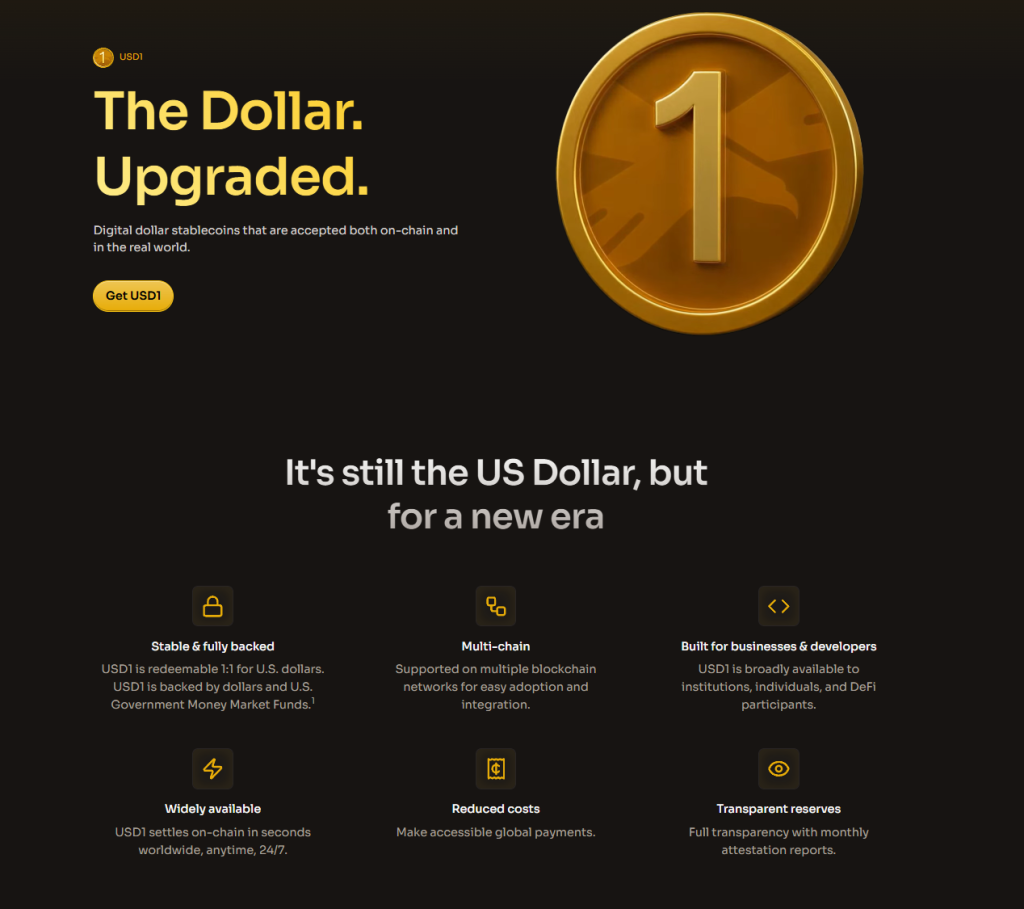 Výhody stablecoinu USD1 od World Liberty Financial