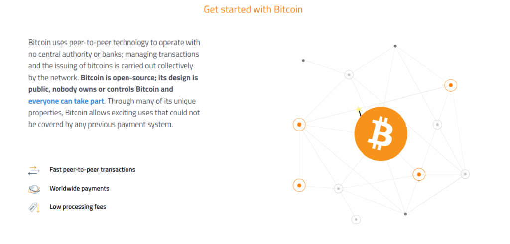 Oficiální web Bitcoinu