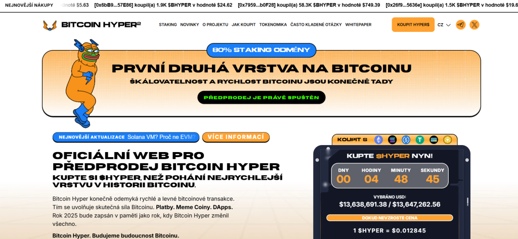 Nový meme coin Bitcoin Hyper