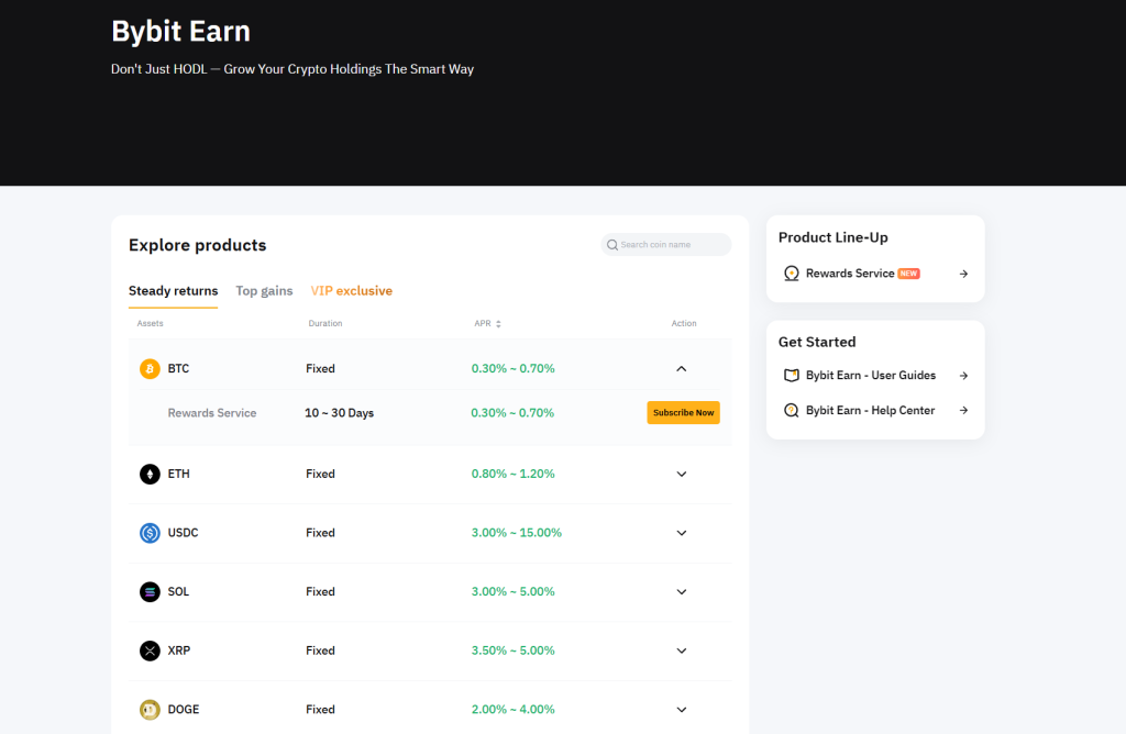 ByBit Earn - kde obchodníci mohou získat pasivní příjem.