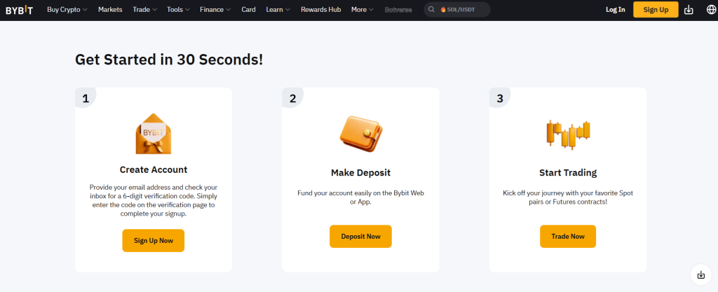 Krypto směnárna Bybit – registrace