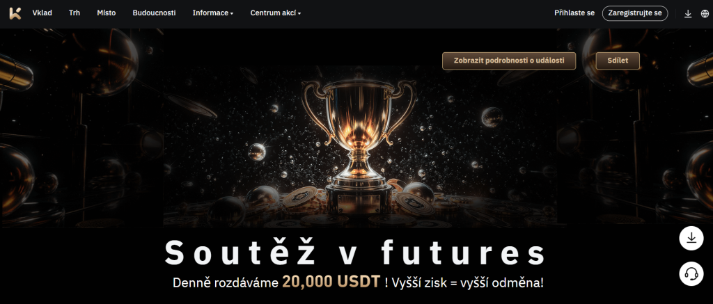 Futures soutěž na KCEX