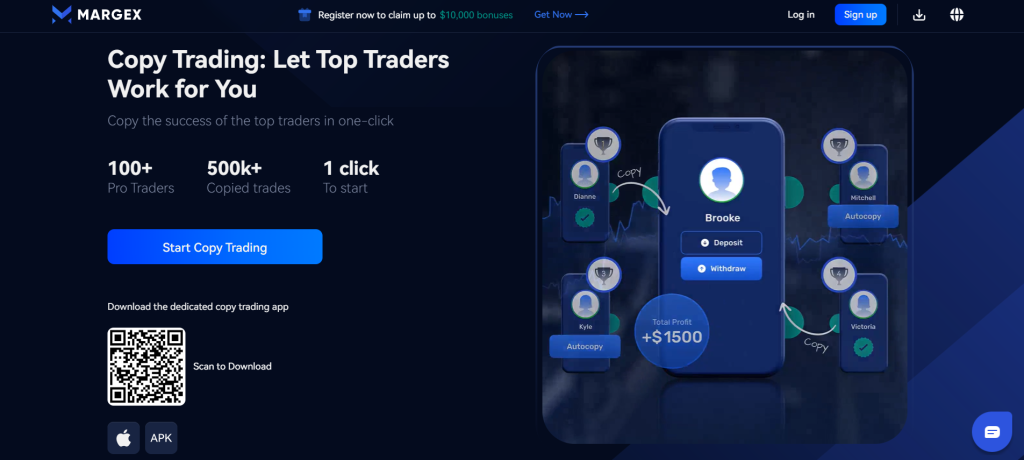 Copy trading na burze Margex