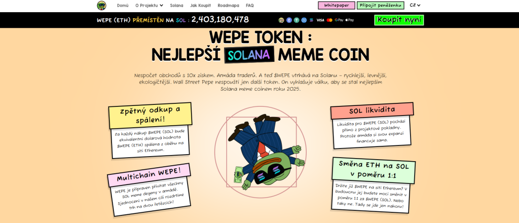 O projektu Wall Street Pepe (SOL)