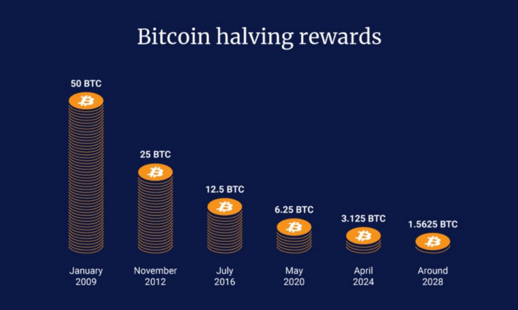 Bitcoin odměny po halvingu