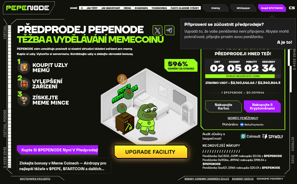 pepenode virtuální těžba kryptoměn