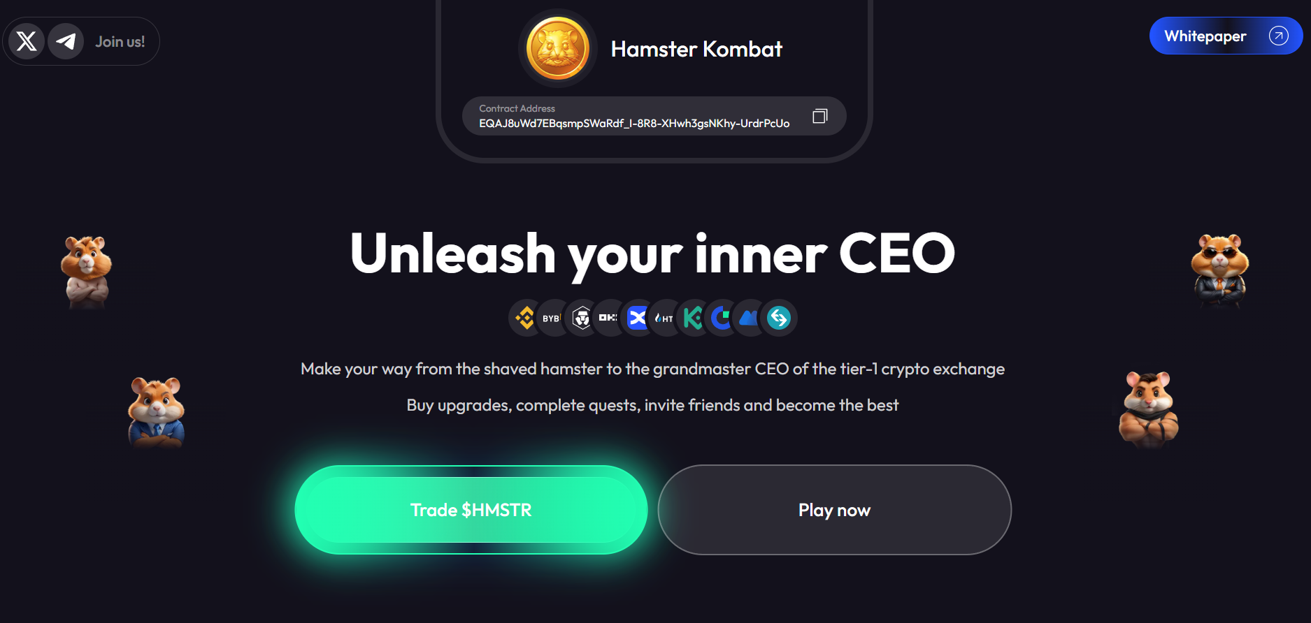 Hamster Kombat Startseite