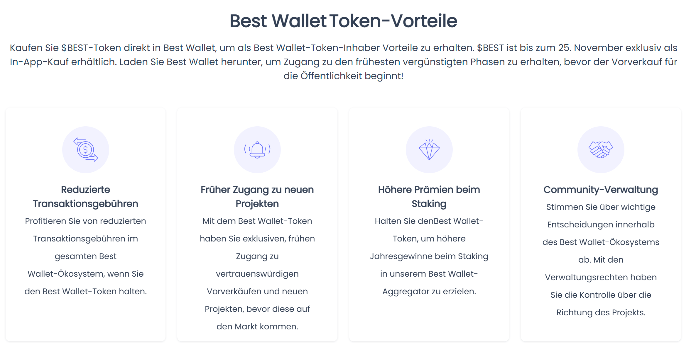 Best Token Vorteile