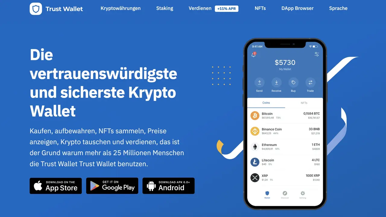 trust wallet startseit