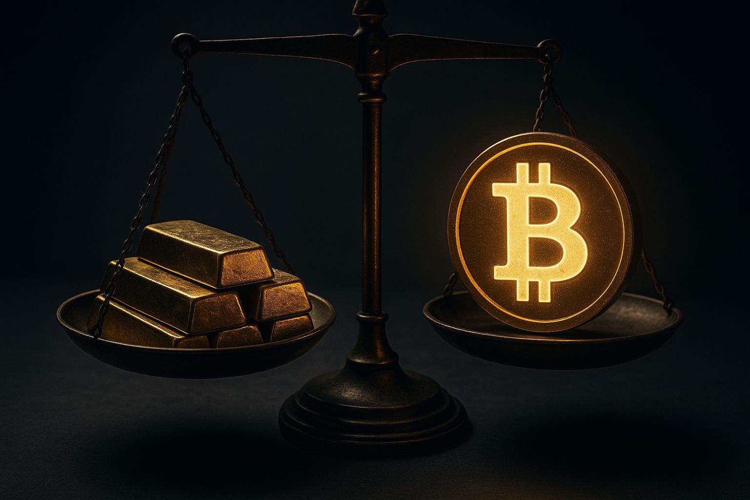 Vom sicheren Hafen zum: Gold verliert, Bitcoin glänzt