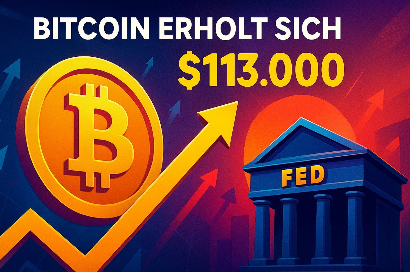 Makro treibt Bitcoin: Kurs steigt 5 % in 24 Stunden – Fed-Sitzung im Fokus