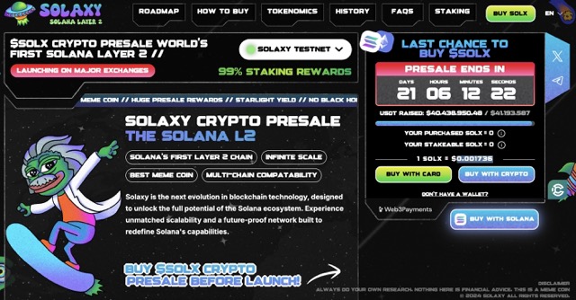 Solaxy eelmüük