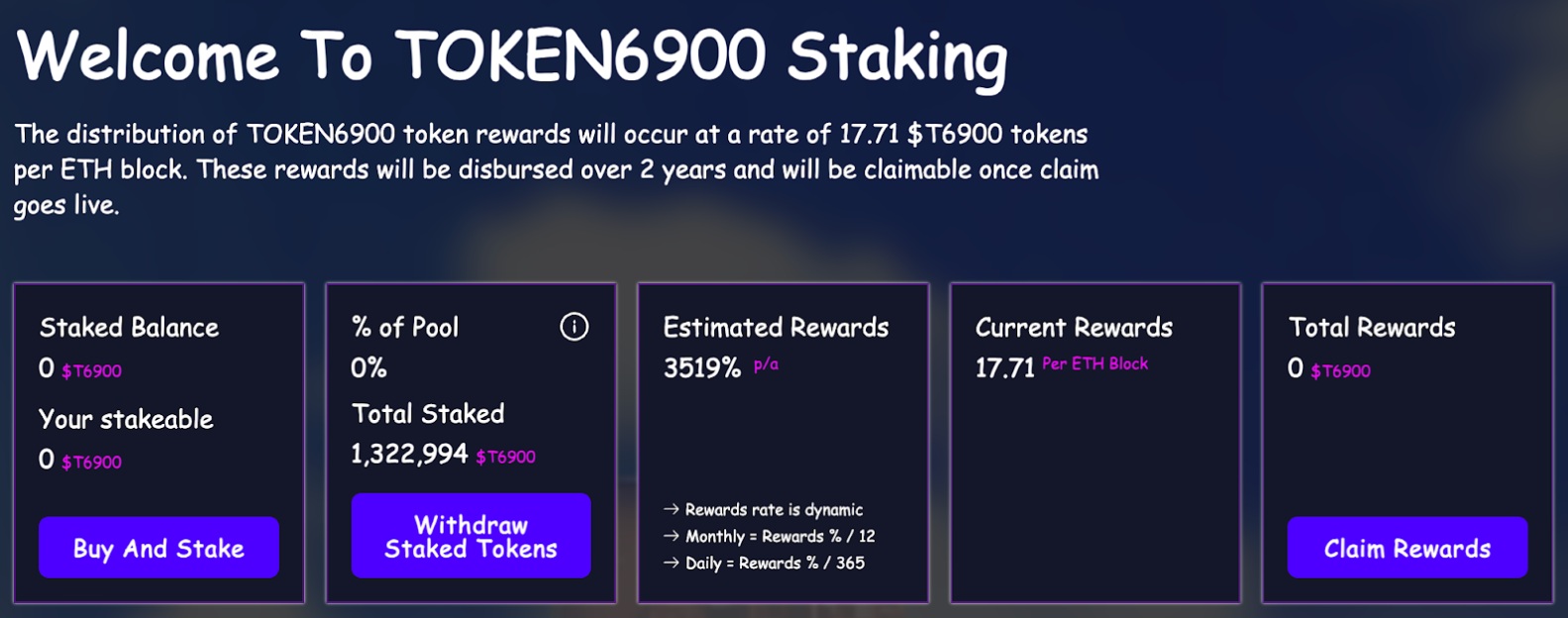 TOKEN6900 panustamine