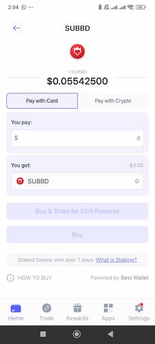 como comprar $SUBBD