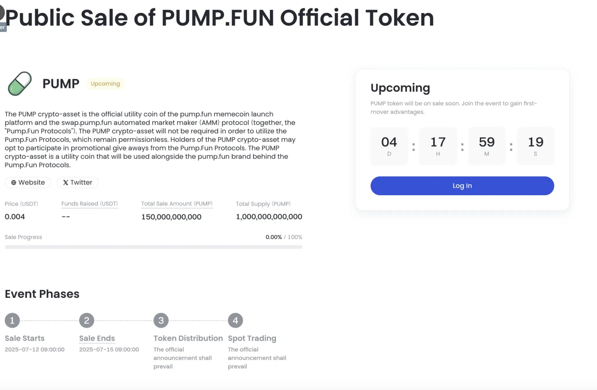 pump token