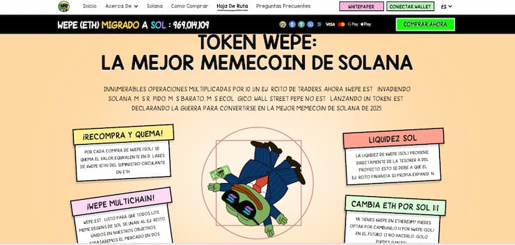 Cómo puedes comprar Wall Street Pepe de forma sencilla y rápida