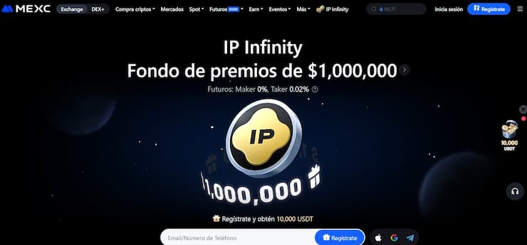 MEXC es otra opción para opciones binarias de criptomonedas