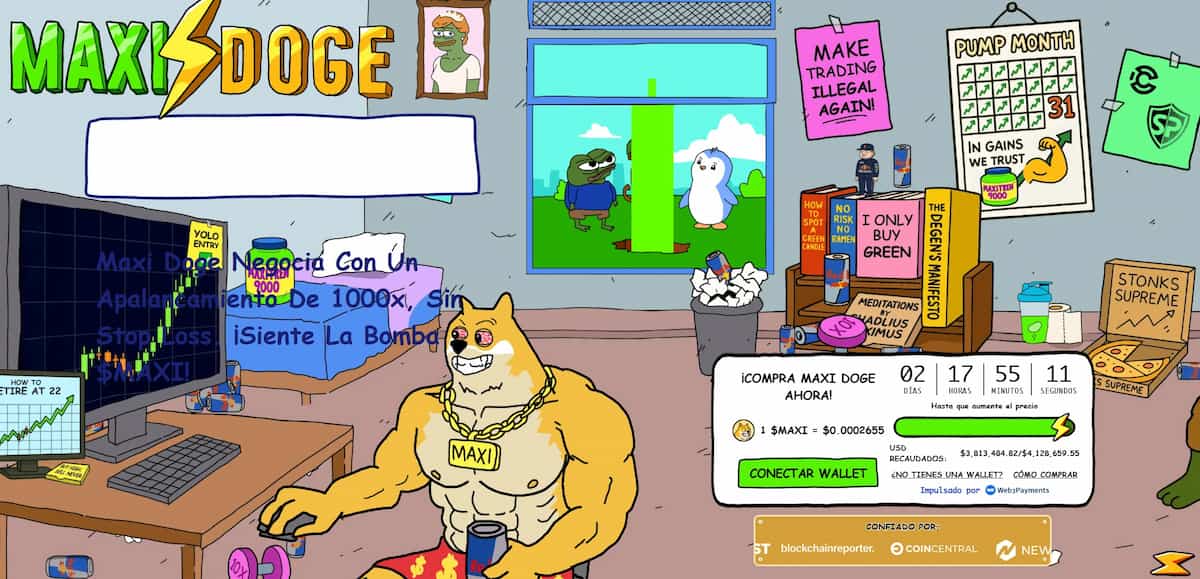 El precio de Dogecoin se mantiene estable mientras MAXI sube
