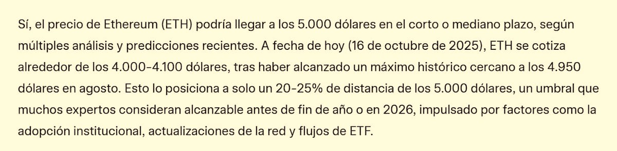 Pronóstico del precio de Ethereum según Grok