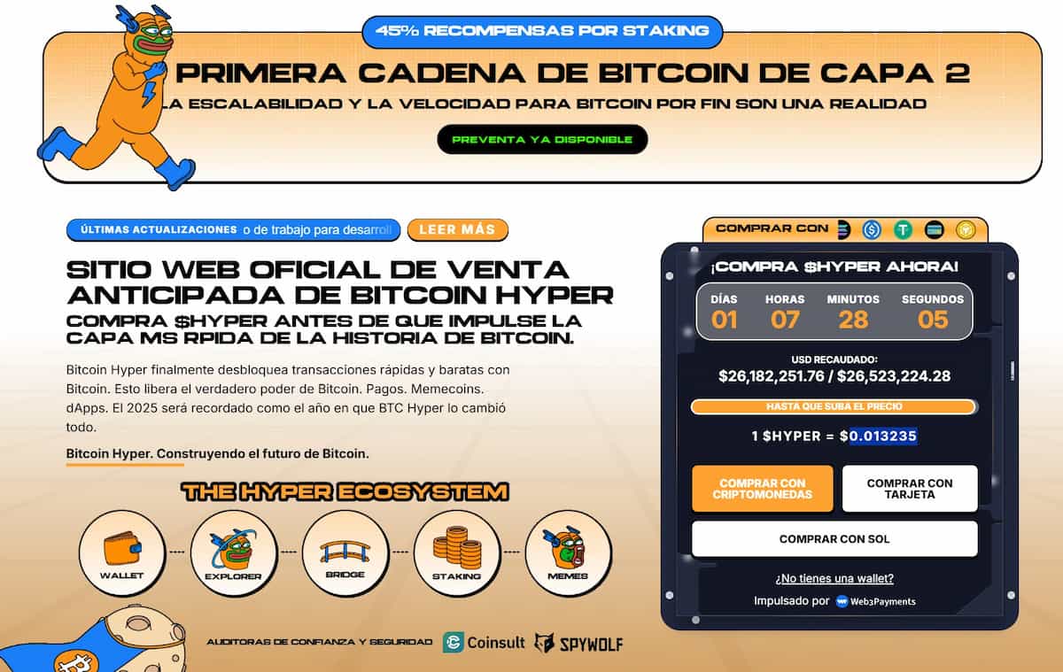 Bitcoin Hyper ya ha superado el hito de 26 millones