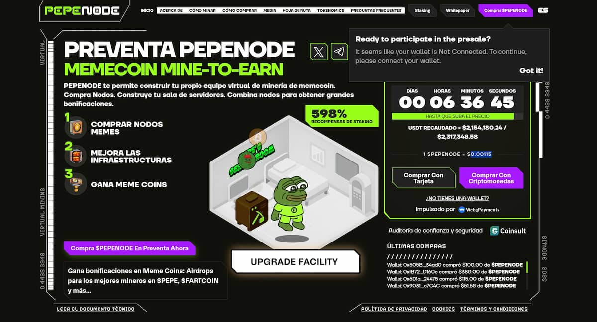 Índice de altcoins. PepeNode está diseñado para desbloquear las múltiples experiencias que ofrece el proyecto