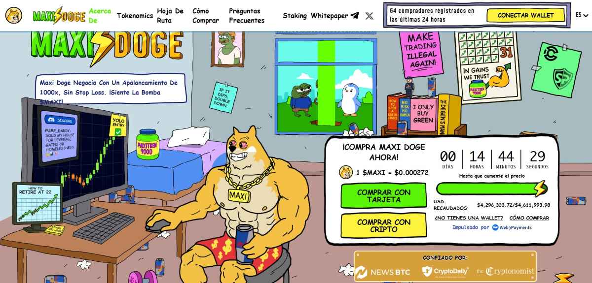 comprar la memecoin maxi doge ahora