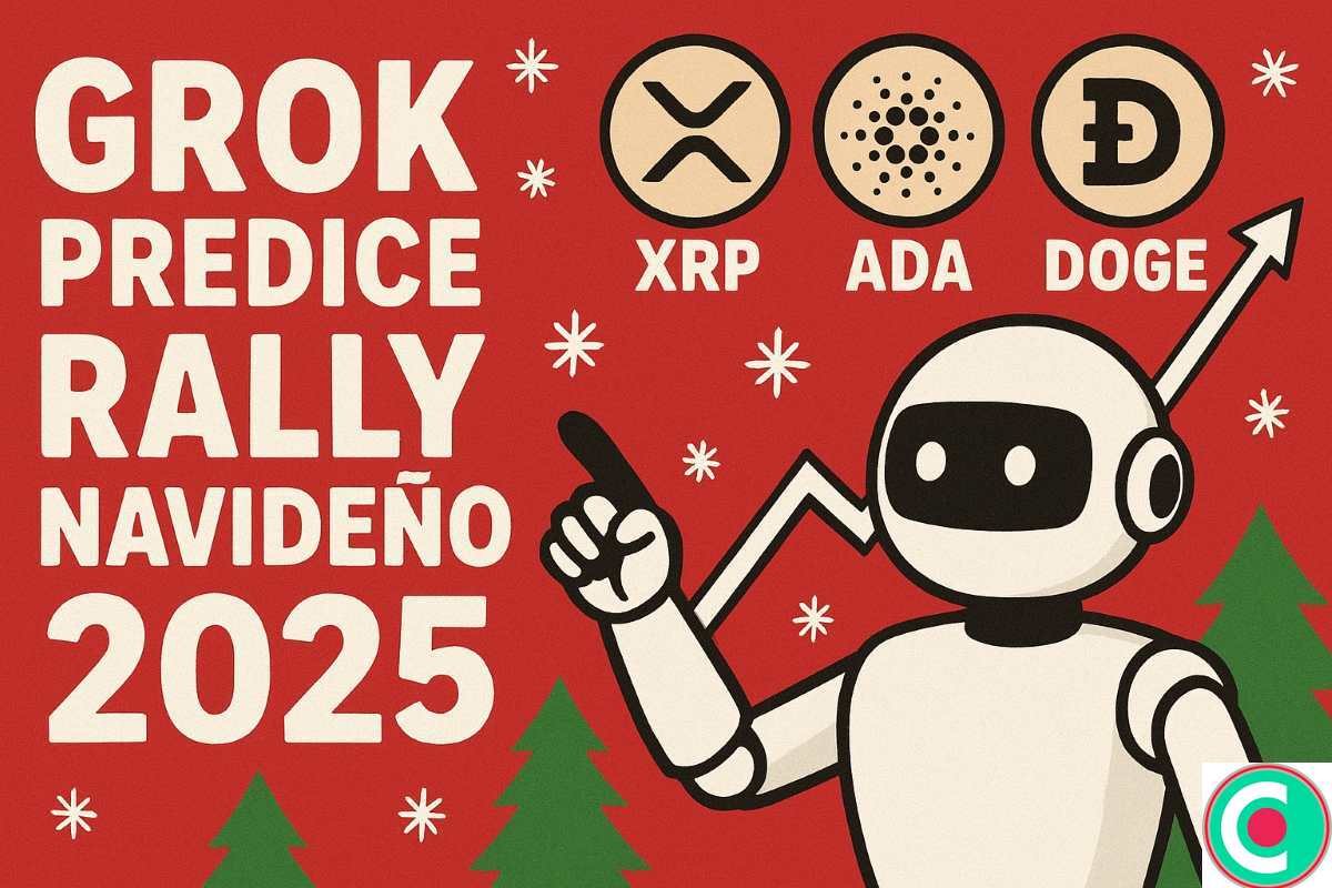 Grok predice rally navideño para XRP, ADA y DOGE en 2026