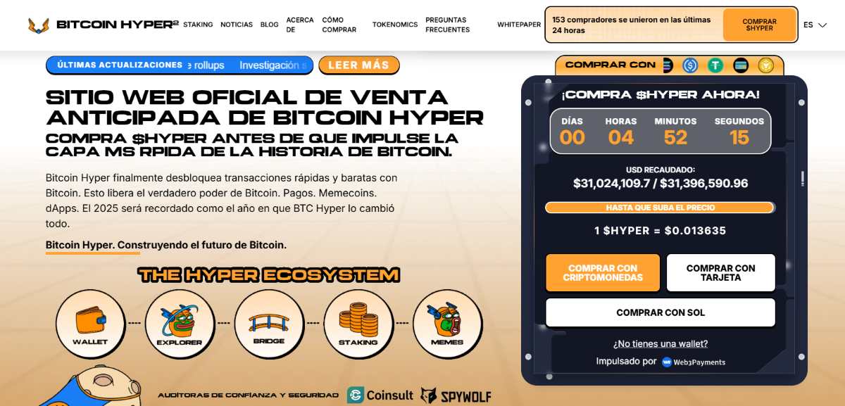 la capa 2 bitcoin hyper - ultima criptomoneda