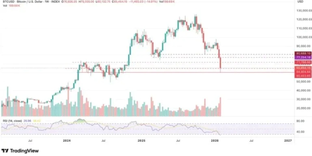 comportamiento de btc en el mercado de criptomonedas- tradingview